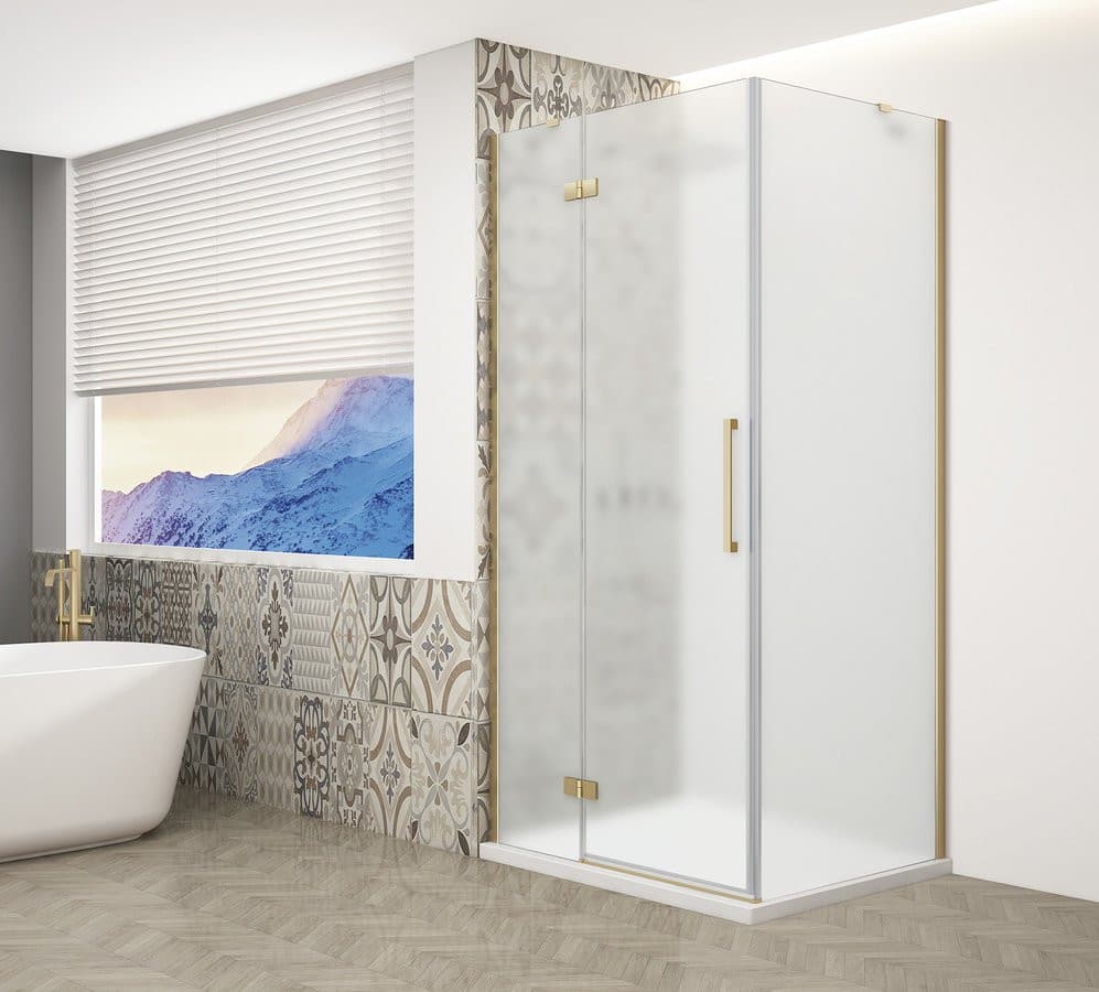 TRINITY GOLD MATT kabina prysznicowa 1200x900mm, szkło matowe, lewe