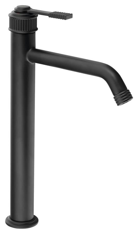VERSI bateria umywalkowa, wysoka, przedłużoną wylewką, czarny mat