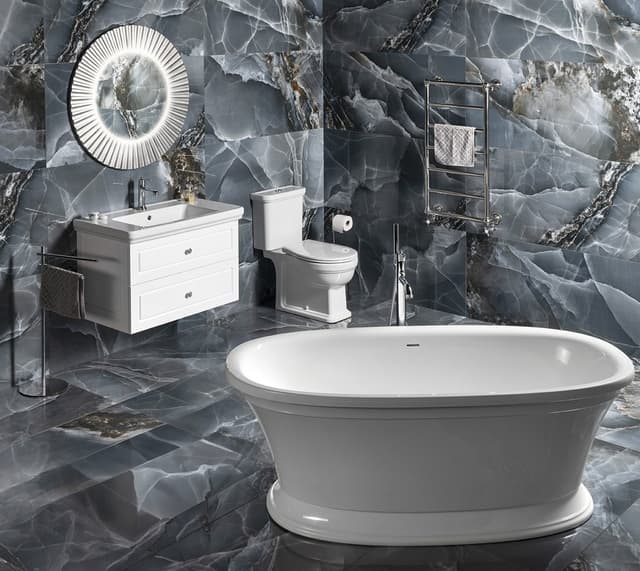 PRIDE okrągłe lustro z oświetleniem LED w ramie średnica 75cm, srebro