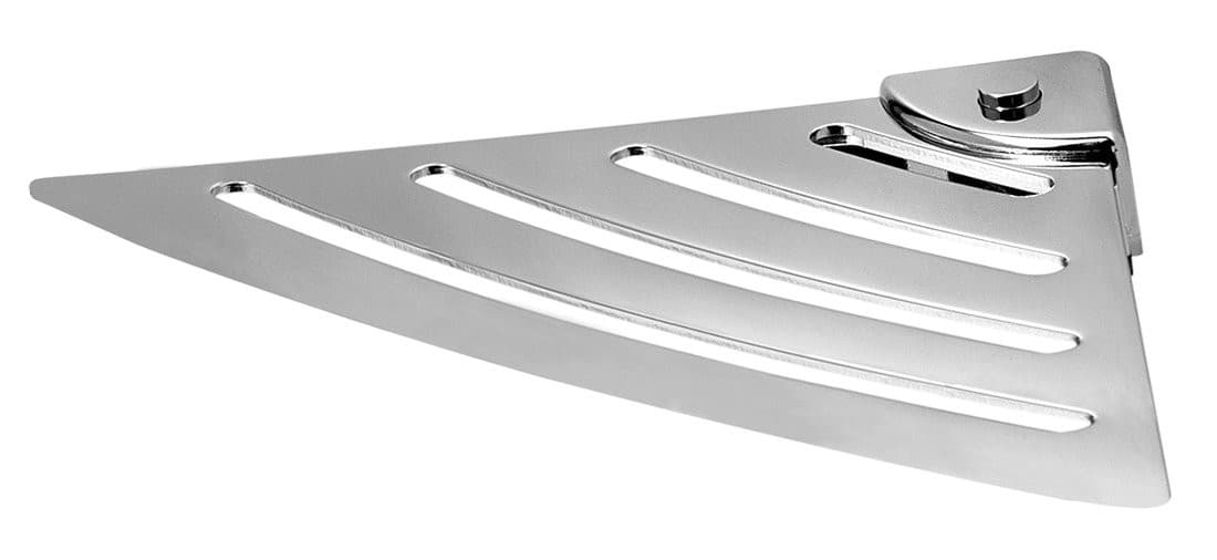 Półka narożna do kabiny prysznicowej 178x178mm, ABS/stal nierdzewna polerowana