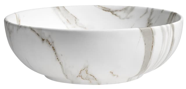 RONDANE umywalka ceramiczna nablatowa średnica 41cm, bianco carrara
