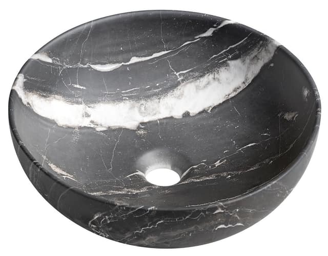 RONDANE umywalka ceramiczna nablatowa średnica 41cm, carnico marmor