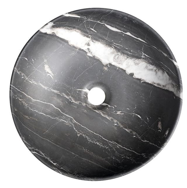 RONDANE umywalka ceramiczna nablatowa średnica 41cm, carnico marmor