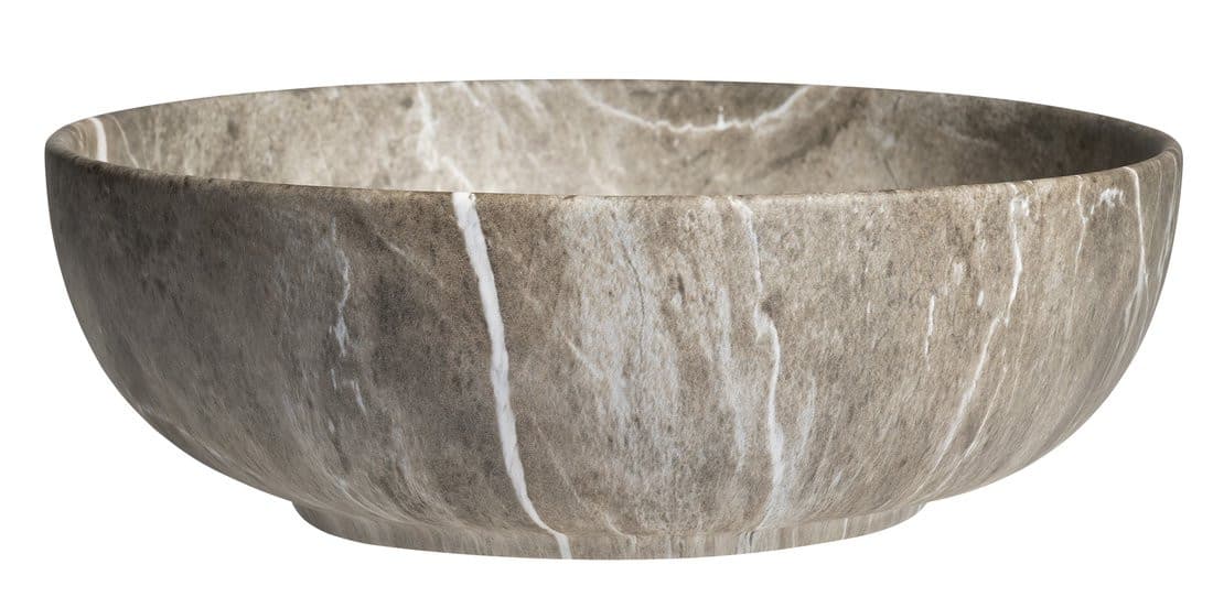 RONDANE umywalka ceramiczna nablatowa średnica 41cm, breccia marmor
