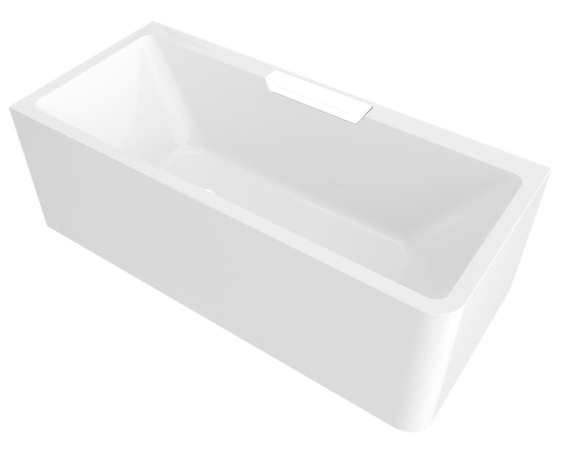 CASCATA L MONOLITH wanna prostokątna 180x80x60cm, kaskada biała