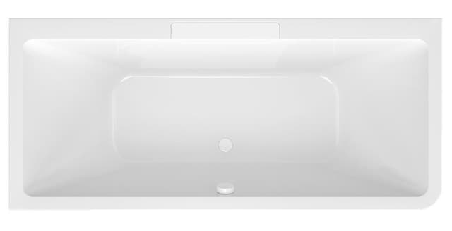 CASCATA L MONOLITH wanna prostokątna 180x80x60cm, kaskada biała