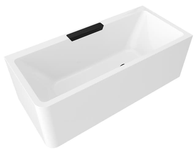 CASCATA R MONOLITH wanna prostokątna 180x80x60cm, kaskada czarna