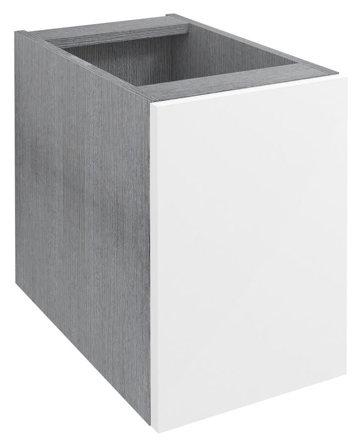 WAVE szafka wisząca dolna 30x45x47,8cm, prawa/lewa, biała/dąb srebrny