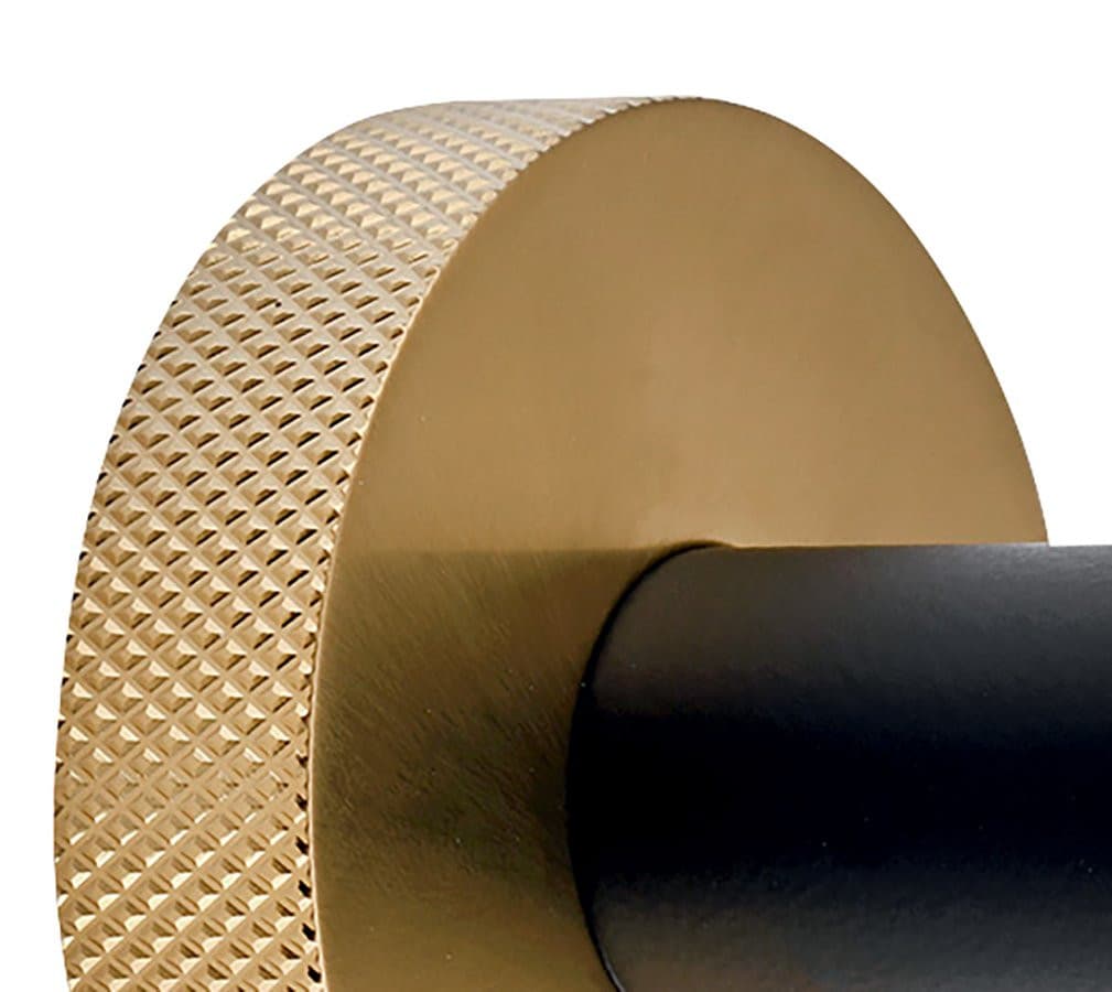 LARISSA wieszak na papier toaletowy zapasowy, czarny/złoty mat