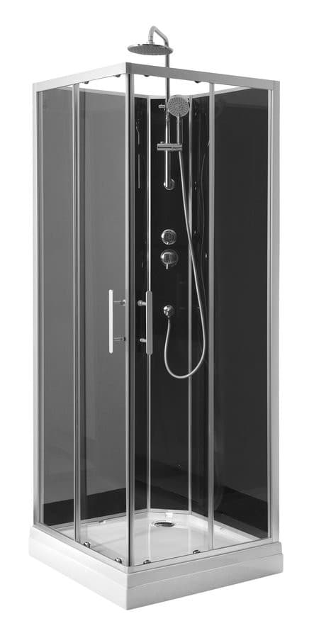 GRANVIK boks prysznicowy półokrągły 800x800x2180mm, szkło czyste