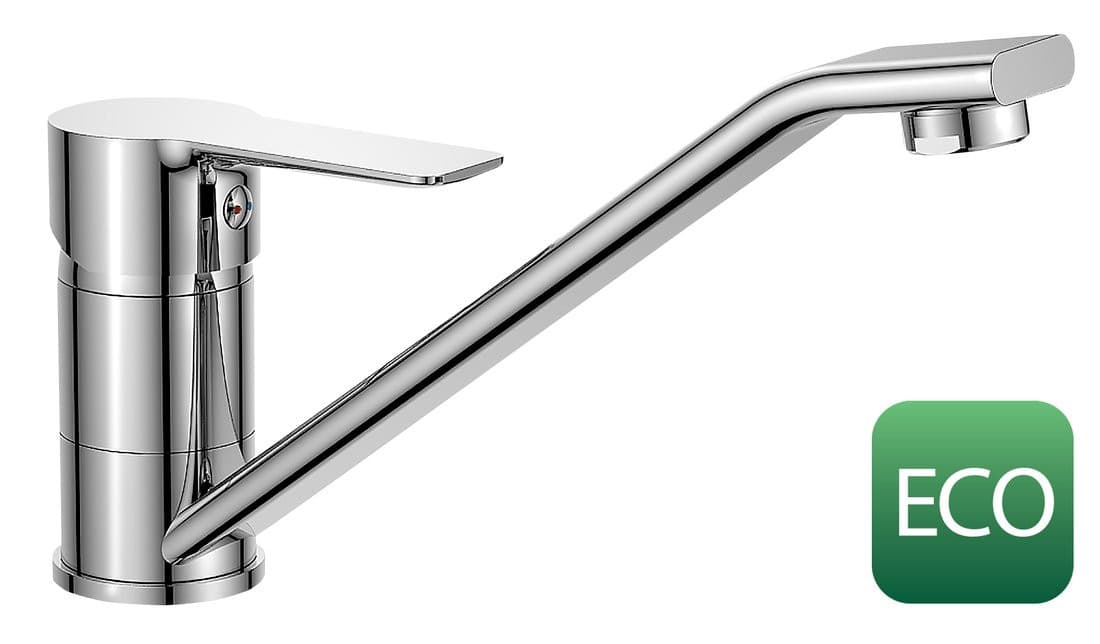 BARON ECO 6 l/min, bateria kuchenna, 186mm, obrotową wylewką, chrom