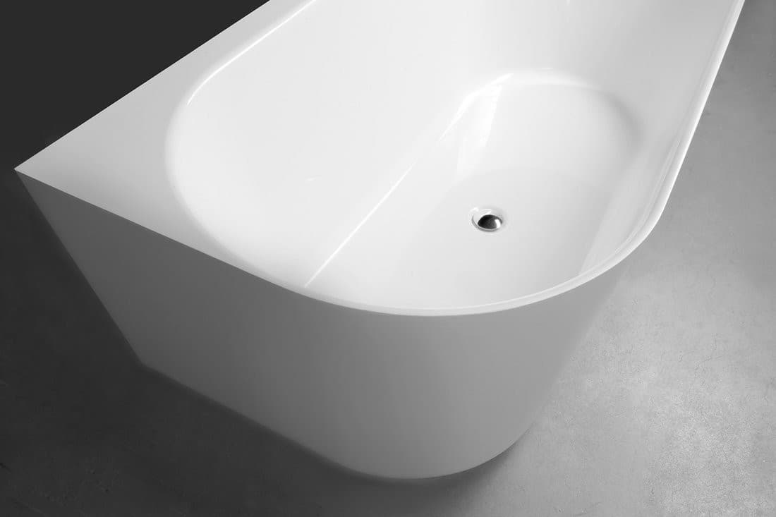 SUSSI R wanna przyścienna, narożna, kompozyt, 170x70x49,5cm, biały