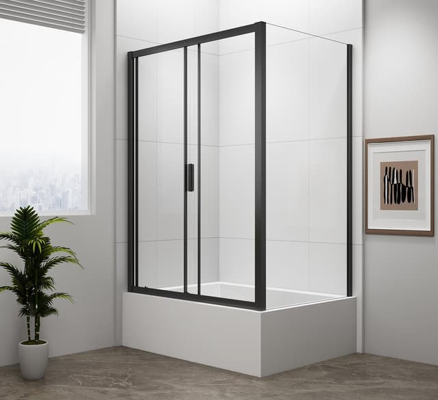 DEEP BLACK kabina prysznicowa 1200x900mm wariant L/P, szkło czyste