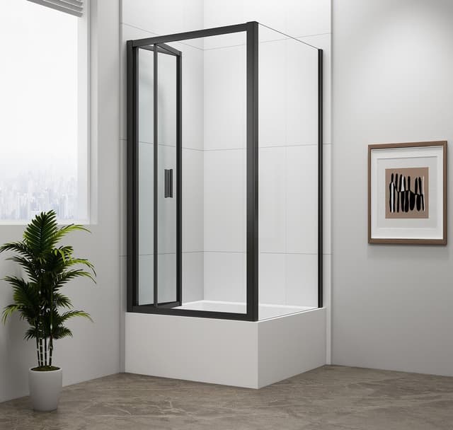 DEEP BLACK kabina prysznicowa 1000x750mm wariant L/P,szkło czyste