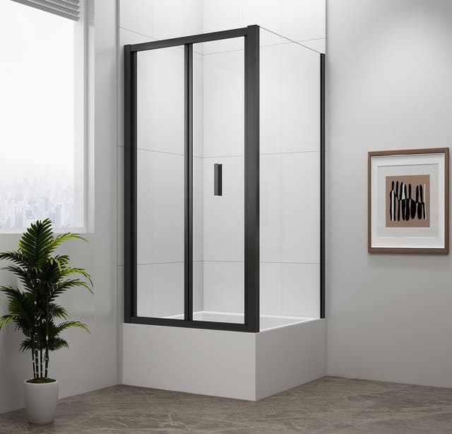 DEEP BLACK kabina prysznicowa 1000x900mm wariant L/P, szkło czyste