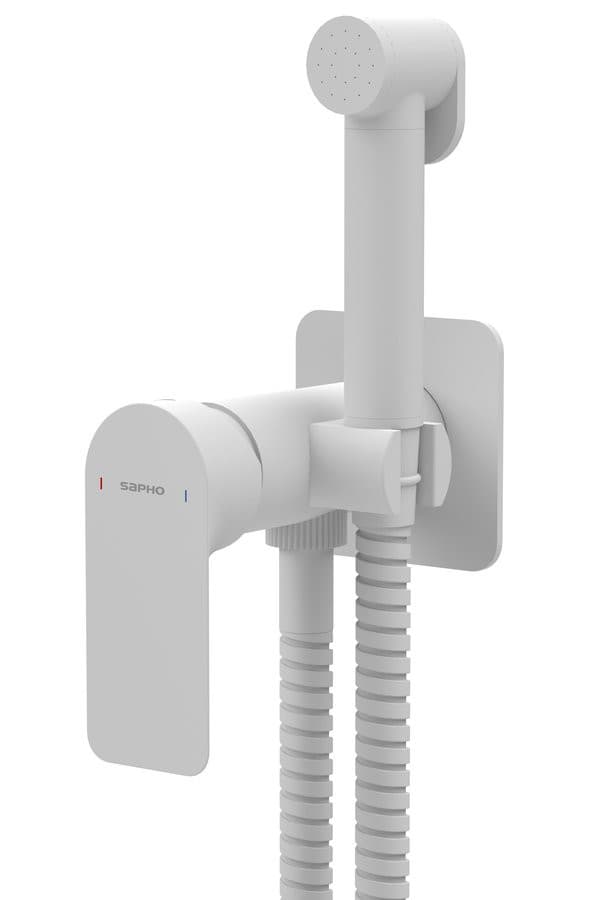 PAX bateria bidetowa podtynkowa ze słuchawką i wężem, biały mat