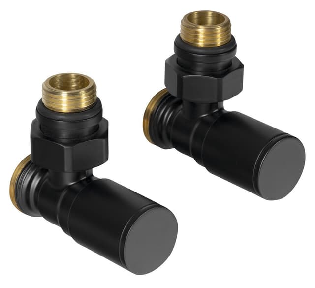 C-START zestaw przyłączeniowy zaworów ręcznych narożnych, czarny mat
