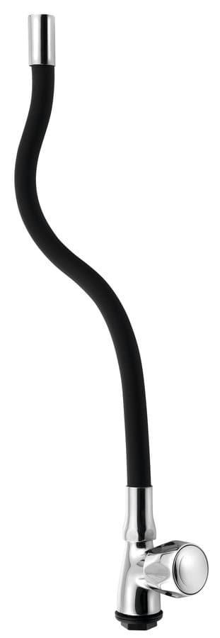 Zawór stojący 1/2" z elastyczną wylewką, chrom/czarny mat