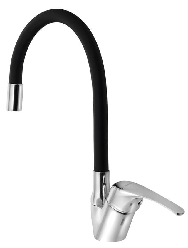 KASIOPEA 35 bateria kuchenna z elastyczną wylewką, chrom/czarny matt