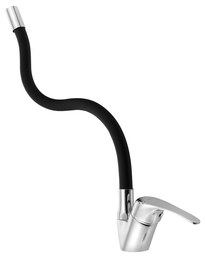 KASIOPEA 35 bateria kuchenna z elastyczną wylewką, chrom/czarny matt