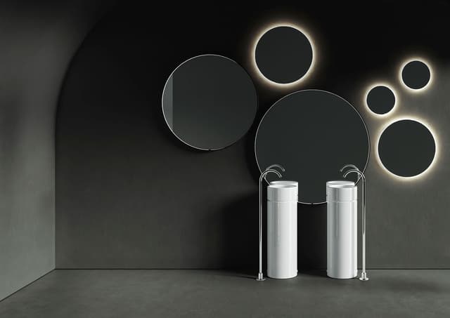 OKE umywalka ceramiczna nablatowa, średnica 30cm, biały