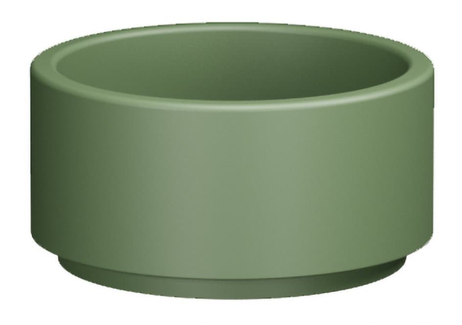 OKE umywalka ceramiczna nablatowa, średnica 30cm, verde mat