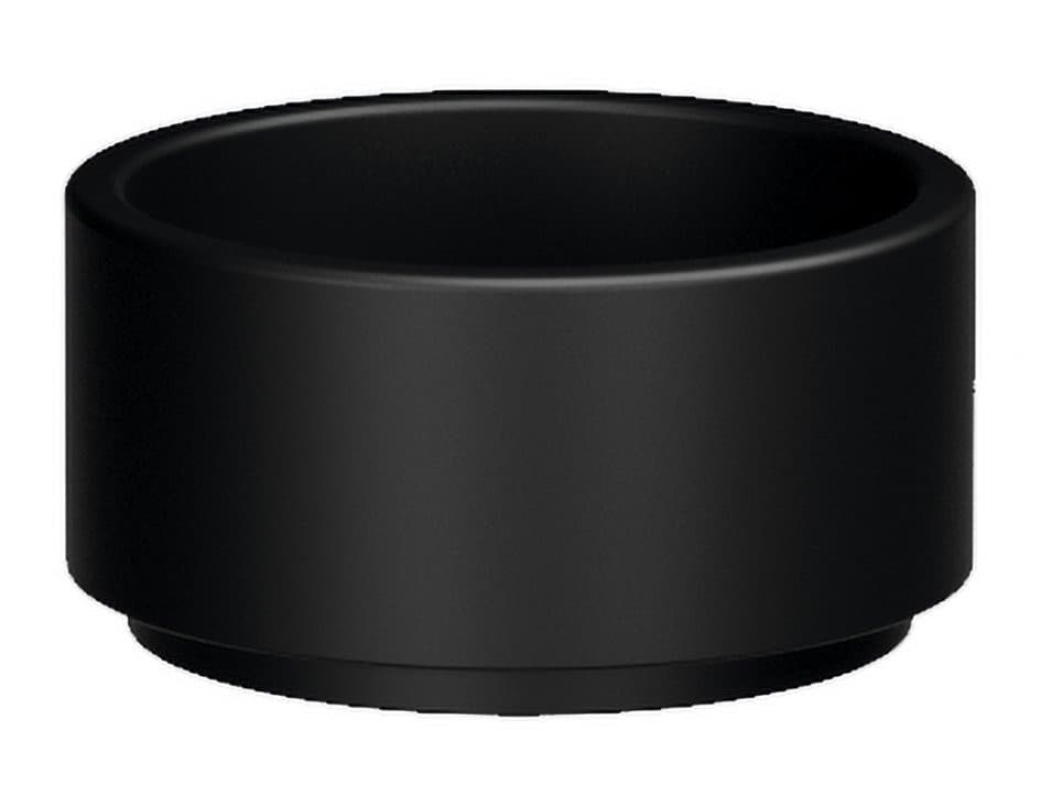 OKE umywalka ceramiczna nablatowa, średnica 30cm, czarny mat