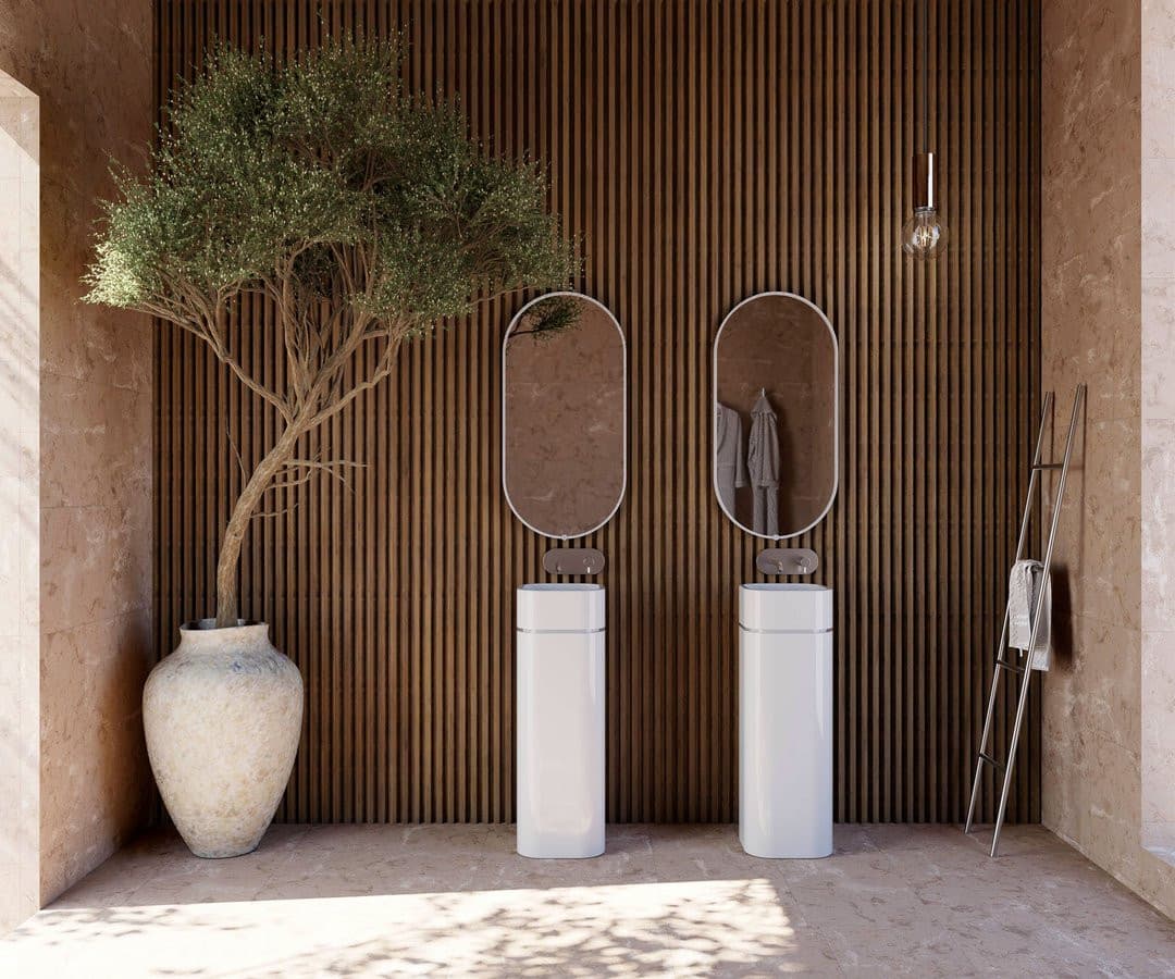 HAKO umywalka ceramiczna nablatowa, 30x30cm, biały