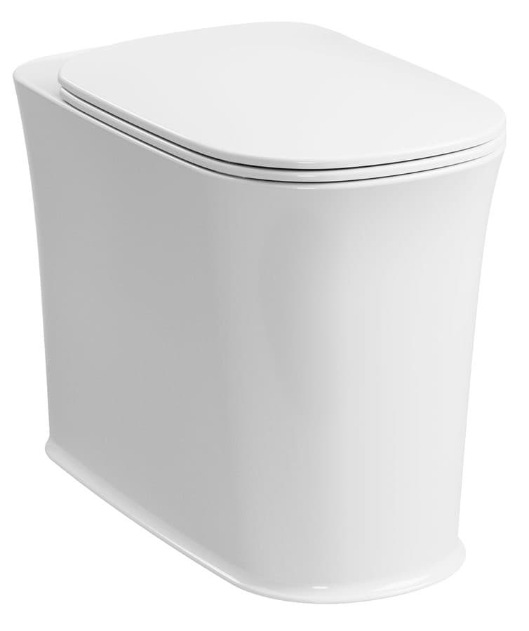 THE NEW YORKER misa WC do wysokiego zbiornika, 36,5x60cm, odpływ poziomy/pionowy, biały