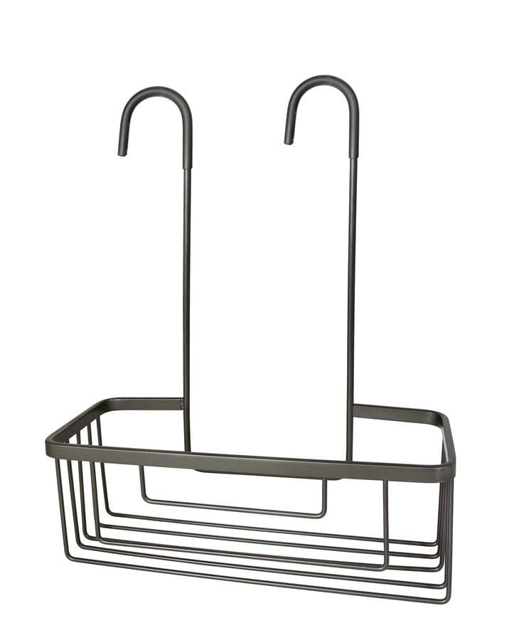 SMART półka do kabiny prysznicowej, zawieszana na baterii, 300x375x120 mm, gun metal