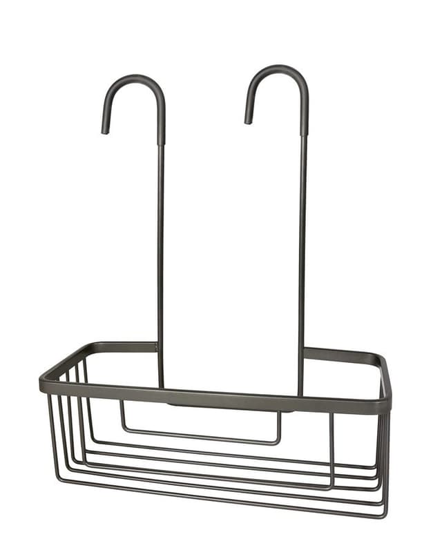 SMART półka do kabiny prysznicowej, zawieszana na baterii, 300x375x120 mm, gun metal