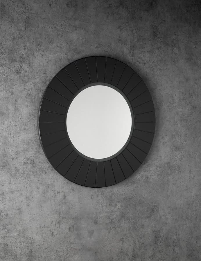 LUMIRO STRIP okrągłe lustro z oświetleniem LED w ramie średnica 75cm, carina