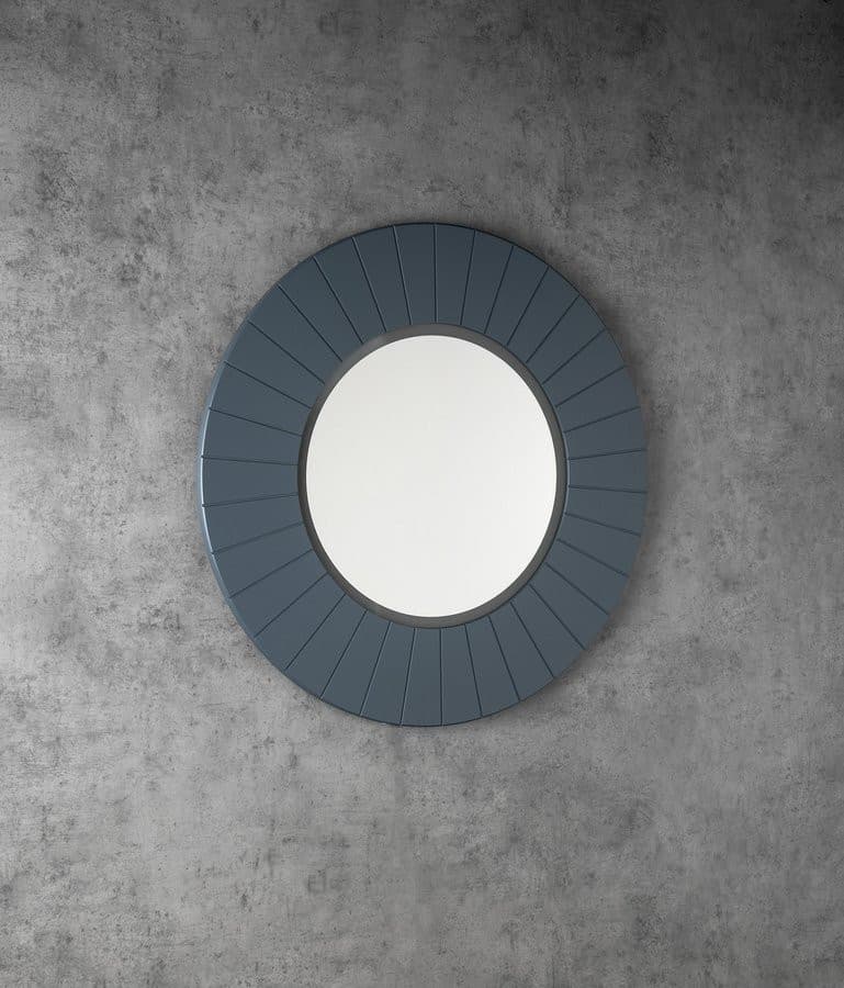 LUMIRO STRIP okrągłe lustro z oświetleniem LED w ramie średnica 75cm, siena