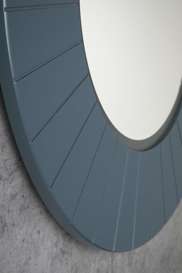 LUMIRO STRIP okrągłe lustro z oświetleniem LED w ramie średnica 90cm, siena