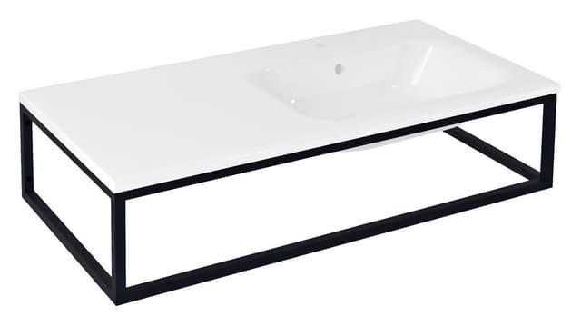 SKA konsola pod umywalkę/blat, 100x22x51cm, czarny mat