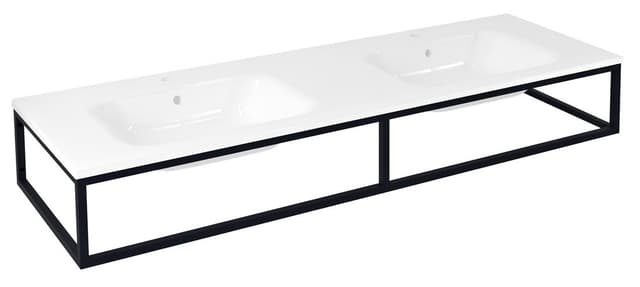 SKA konsola pod umywalkę/blat, 160x22x51cm, czarny mat