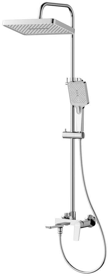 FLERY zestaw prysznicowy z baterią dźwigniową, chrom