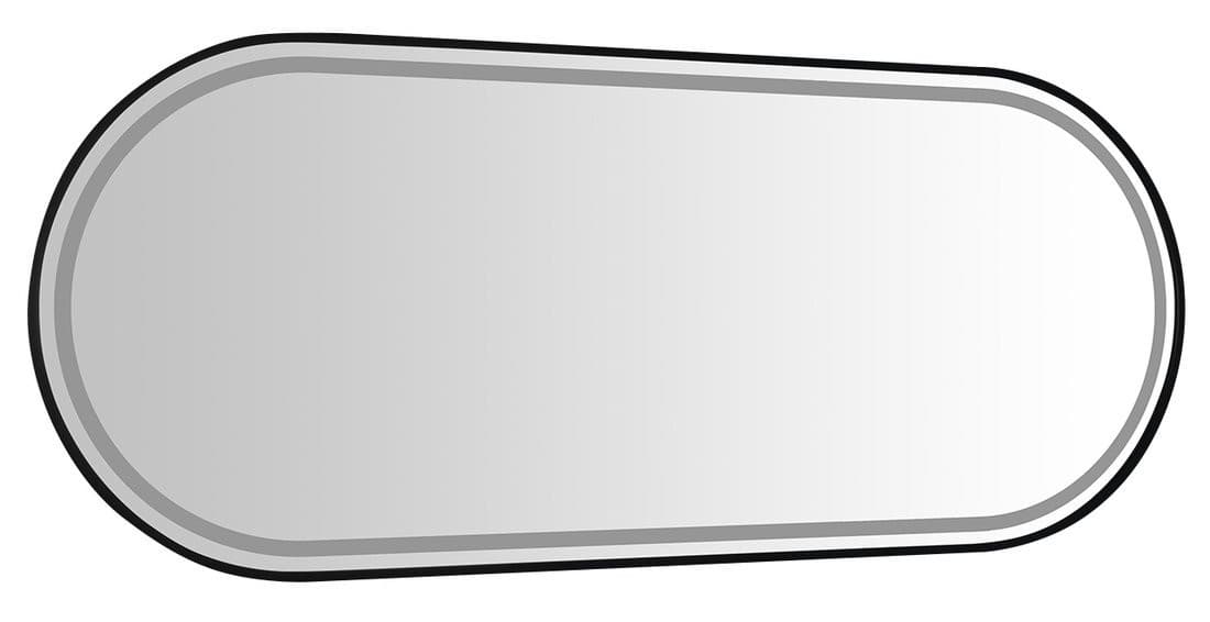 KAIRA lustro owalne z oświetleniem LED 50x120cm, czarny mat