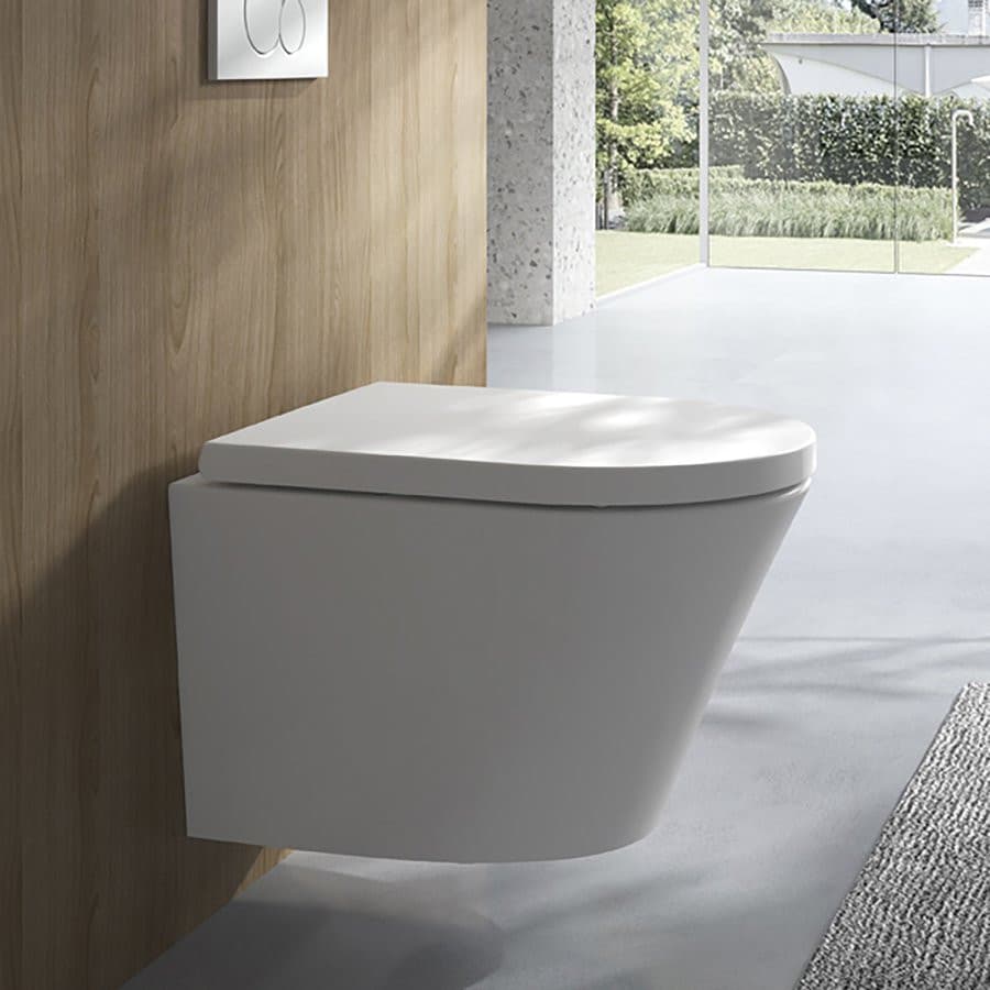 PACO SHORT WC wiszące, Rimless, 36x47,5cm, biały