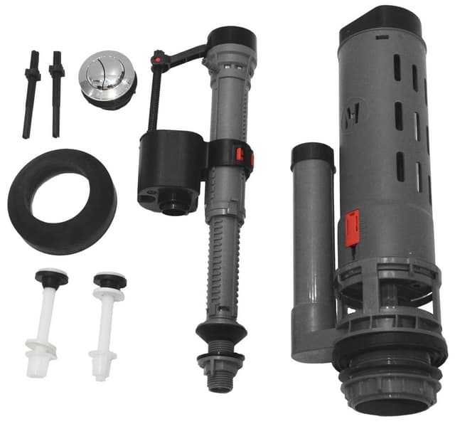 Mechanizm spłukujący z przyciskiem DUAL 49 mm, napełnianie od dołu 1/2", chrom