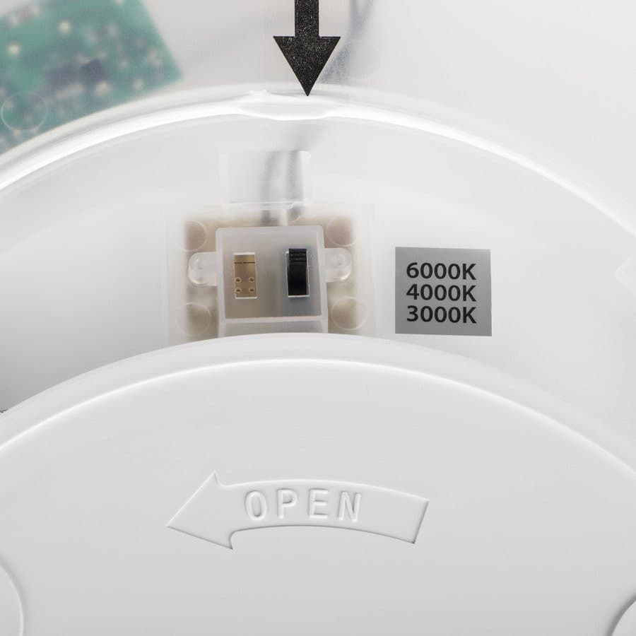 AZPO lampa sufitowa LED, średnica 290mm, 18,5W, 3000/4000/6000K, IP54, biały