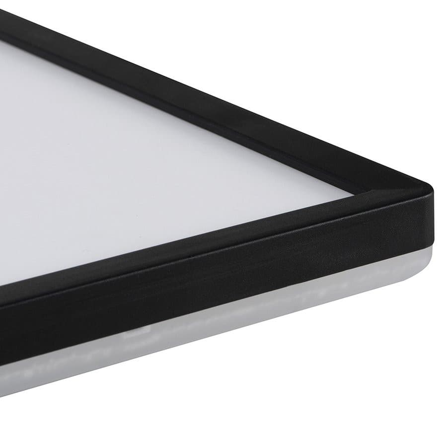 AZPO lampa sufitowa LED 225x225mm, 12,3W, 3000/4000/6000K,IP54, czarny mat