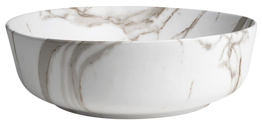 RONDEA umywalka ceramiczna nablatowa średnica 41cm, bianco carrara