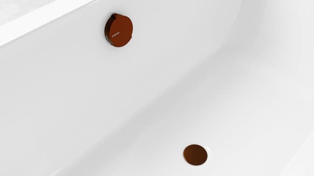 Zestaw odpływowy z napełnianiem, dł. 1200mm, korek automatyczny 72mm, czarny mat