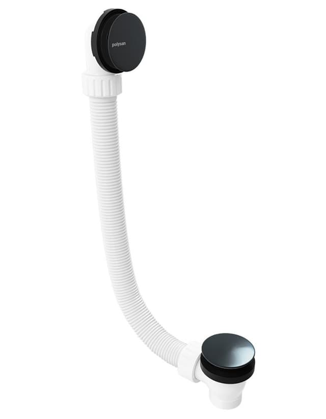 Zestaw odpływowy, klik-klak, długość 1200mm, korek 72mm, czarny mat