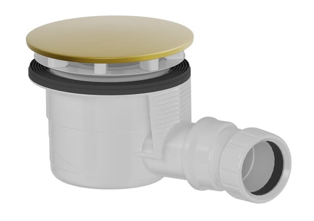 Syfon do brodzików, średnica 90mm, DN40, korek złoty mat