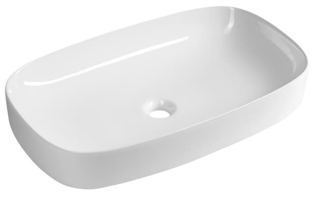 MATTEO umywalka ceramiczna nablatowa 65x40 cm, biała