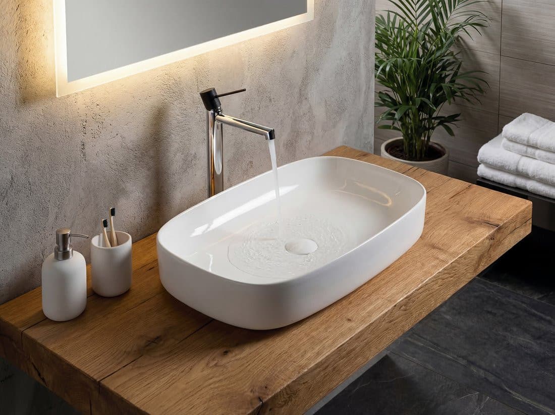 MATTEO umywalka ceramiczna nablatowa 65x40 cm, biała