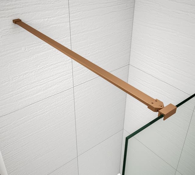 ESCA COPPER MATT jednoczęściowa kabina przysznicowa Walk-In, szklo Flute, 1300 mm