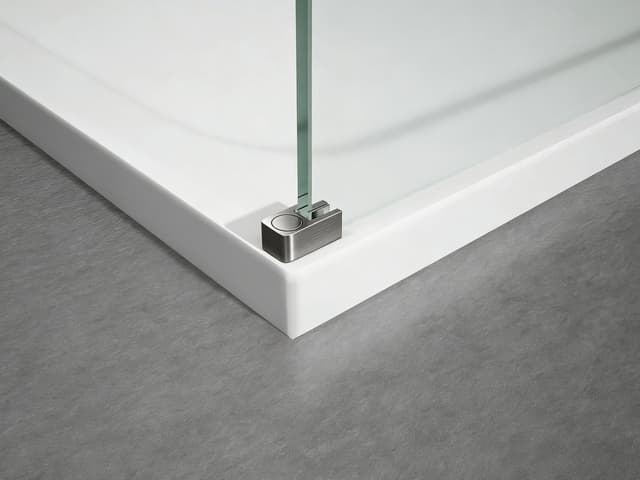 ESCA GUN METAL jednoczęściowa kabina przysznicowa Walk-In, szklo Flute, 1400 mm